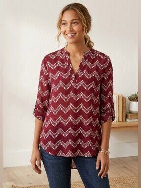 Ultra Flirt Size Large 3/4 Sleeve Top